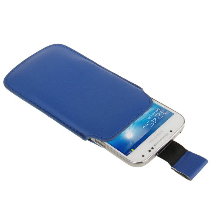 Universal Leather Case Pocket Sleeve Bag with Pull Up Tab for Galaxy S IV mini / i9190 / iPhone 5 & 5C & 5S / Nokia Lumia 820
