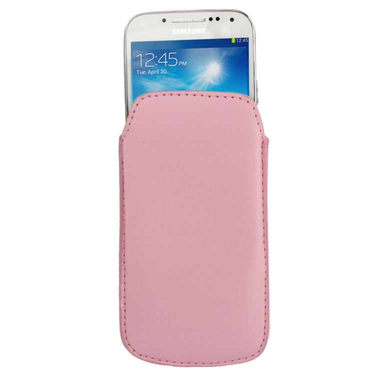 Universal Leather Case Pocket Sleeve Bag with Pull Up Tab for Galaxy S IV mini / i9190 / iPhone 5 & 5C & 5S / Nokia Lumia 820