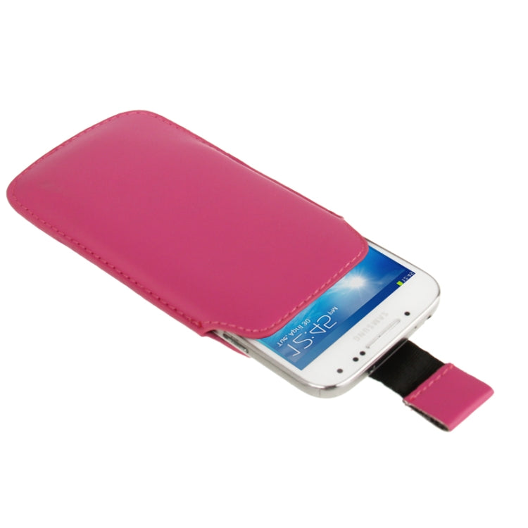Universal Leather Case Pocket Sleeve Bag with Pull Up Tab for Galaxy S IV mini / i9190 / iPhone 5 & 5C & 5S / Nokia Lumia 820
