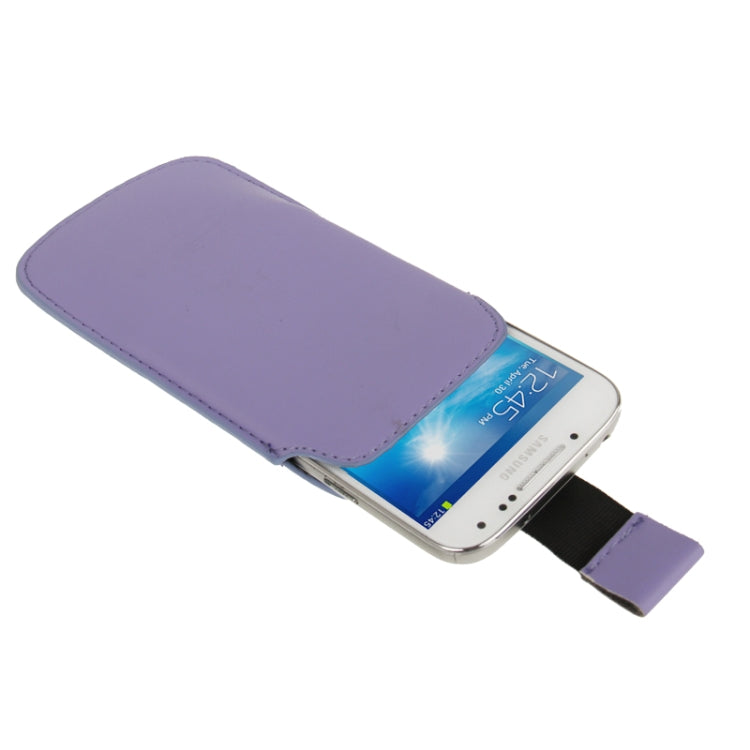 Universal Leather Case Pocket Sleeve Bag with Pull Up Tab for Galaxy S IV mini / i9190 / iPhone 5 & 5C & 5S / Nokia Lumia 820
