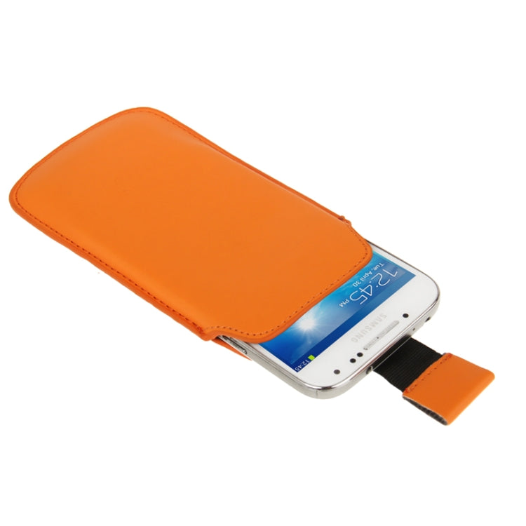Universal Leather Case Pocket Sleeve Bag with Pull Up Tab for Galaxy S IV mini / i9190 / iPhone 5 & 5C & 5S / Nokia Lumia 820