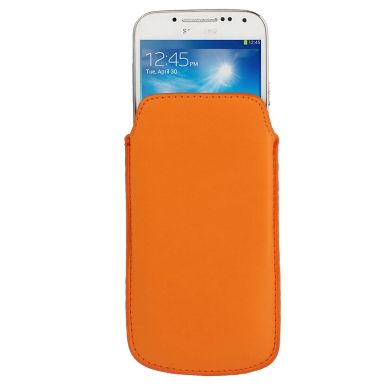 Universal Leather Case Pocket Sleeve Bag with Pull Up Tab for Galaxy S IV mini / i9190 / iPhone 5 & 5C & 5S / Nokia Lumia 820