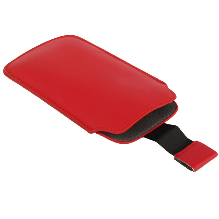 Universal Leather Case Pocket Sleeve Bag with Pull Up Tab for Galaxy S IV mini / i9190 / iPhone 5 & 5C & 5S / Nokia Lumia 820