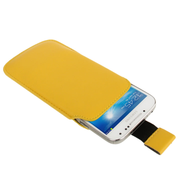 Universal Leather Case Pocket Sleeve Bag with Pull Up Tab for Galaxy S IV mini / i9190 / iPhone 5 & 5C & 5S / Nokia Lumia 820