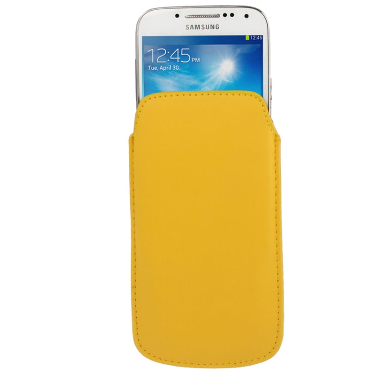 Universal Leather Case Pocket Sleeve Bag with Pull Up Tab for Galaxy S IV mini / i9190 / iPhone 5 & 5C & 5S / Nokia Lumia 820