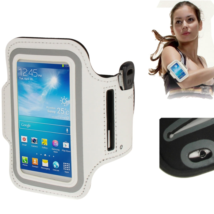 PU Sports Armband Case with Earphone Hole & Key Pocket for Galaxy S IV mini / i9190