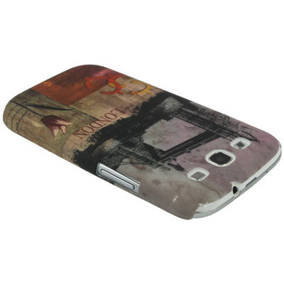 London Pattern Scrub Plastic Protection Case for Galaxy SIII / i9300