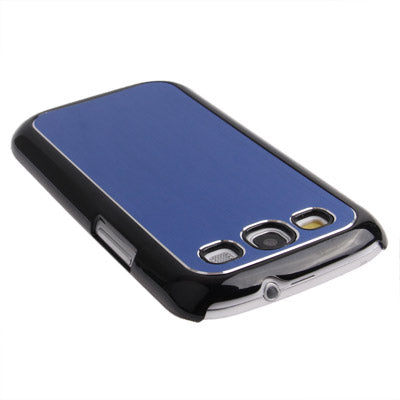 Metal Wire Drawing Folding Surface Plastic Case for Galaxy SIII / i9300