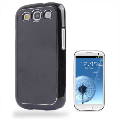 Metal Wire Drawing Folding Surface Plastic Case for Galaxy SIII / i9300