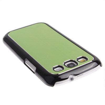 Metal Wire Drawing Folding Surface Plastic Case for Galaxy SIII / i9300