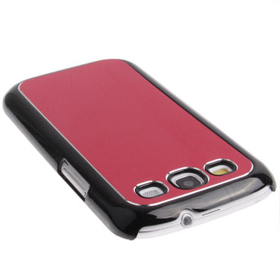 Metal Wire Drawing Folding Surface Plastic Case for Galaxy SIII / i9300
