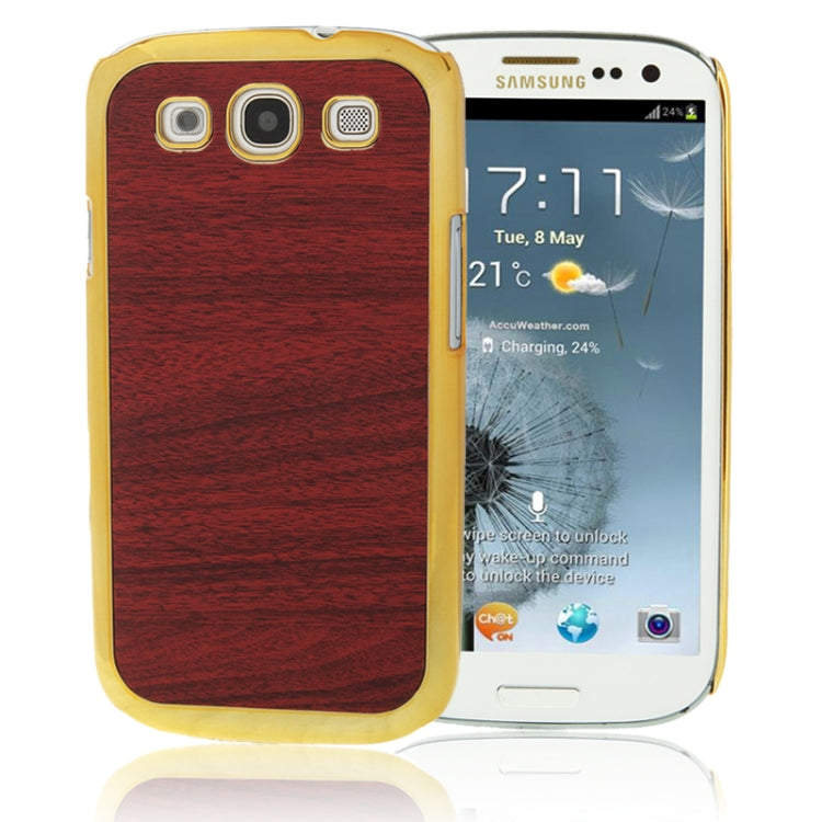 Wood Texture Plating Skinning Plastic Case for Galaxy S III / i9300