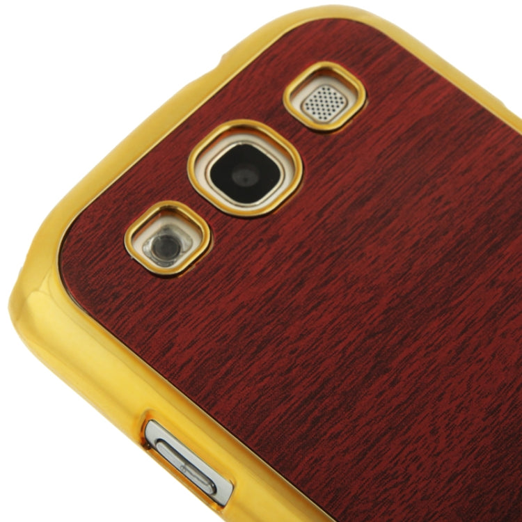 Wood Texture Plating Skinning Plastic Case for Galaxy S III / i9300