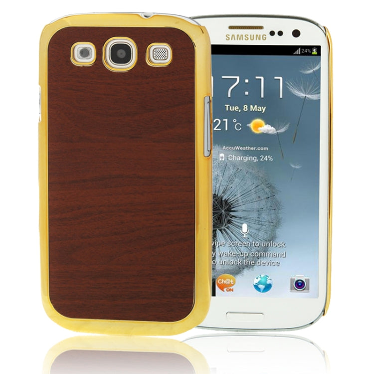 Wood Texture Plating Skinning Plastic Case for Galaxy S III / i9300