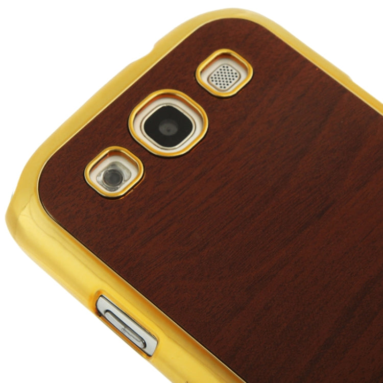 Wood Texture Plating Skinning Plastic Case for Galaxy S III / i9300