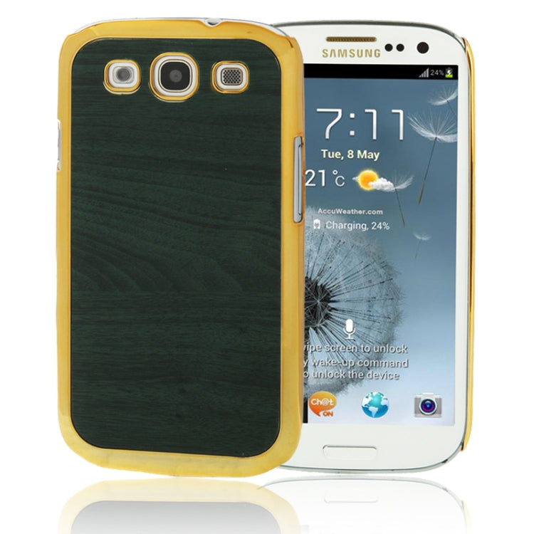 Wood Texture Plating Skinning Plastic Case for Galaxy S III / i9300