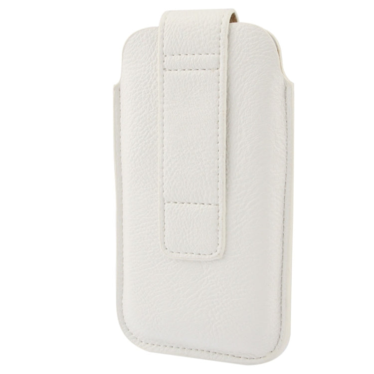Universal Leather Case Pocket Sleeve Bag with Earphone Pocket for iPhone X , iPhone 6 & 5, Galaxy S6 edge / S6 / S5 / S IV, Huawei P8, HTC One / G23, Sony LT29i / L36h / M35h, LG, Nokia, Size: 15x8.8cm