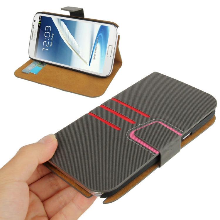 Denim Texture Horizontal Flip Leather Case with Credit Card Slot & Holder for Galaxy Note II / N7100