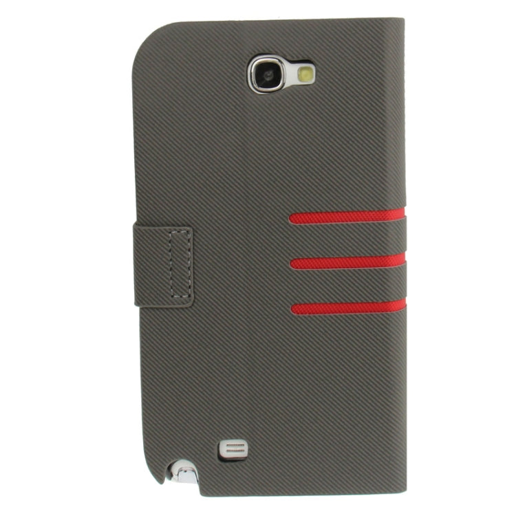 Denim Texture Horizontal Flip Leather Case with Credit Card Slot & Holder for Galaxy Note II / N7100