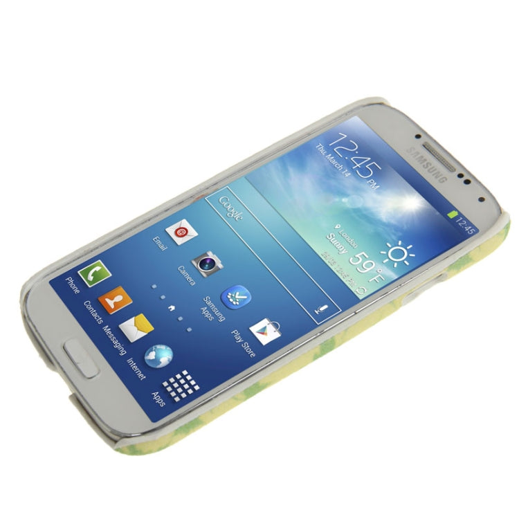 Crystal Frosted Maple Leaves Pattern Plastic Case for Galaxy S IV / i9500(Light Yellow)