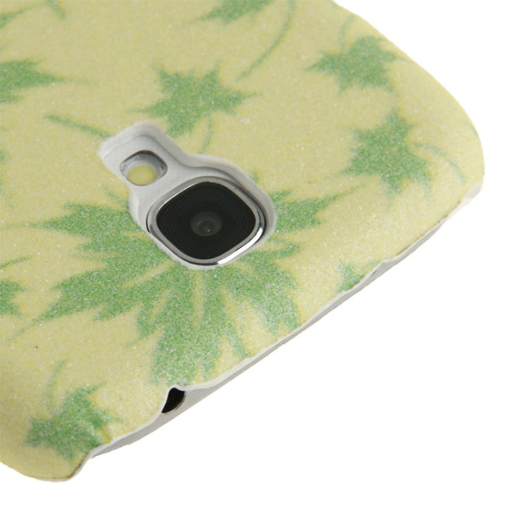 Crystal Frosted Maple Leaves Pattern Plastic Case for Galaxy S IV / i9500(Light Yellow)