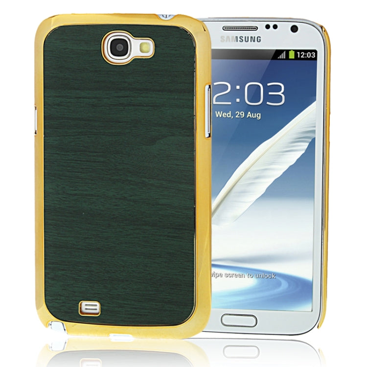Wood Texture Plating Plastic Case for Galaxy Note II / N7100