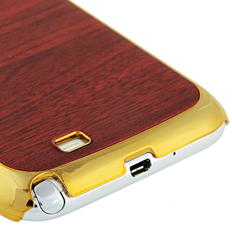 Wood Texture Plating Plastic Case for Galaxy Note II / N7100