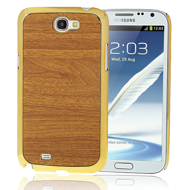 Wood Texture Plating Plastic Case for Galaxy Note II / N7100