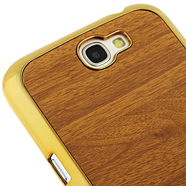 Wood Texture Plating Plastic Case for Galaxy Note II / N7100