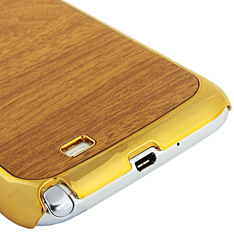 Wood Texture Plating Plastic Case for Galaxy Note II / N7100