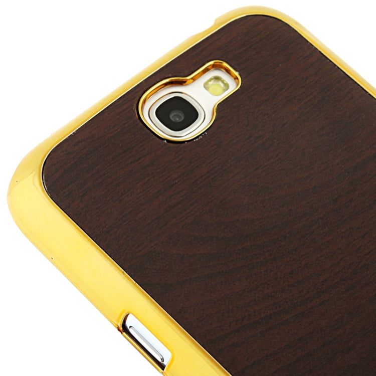 Wood Texture Plating Plastic Case for Galaxy Note II / N7100