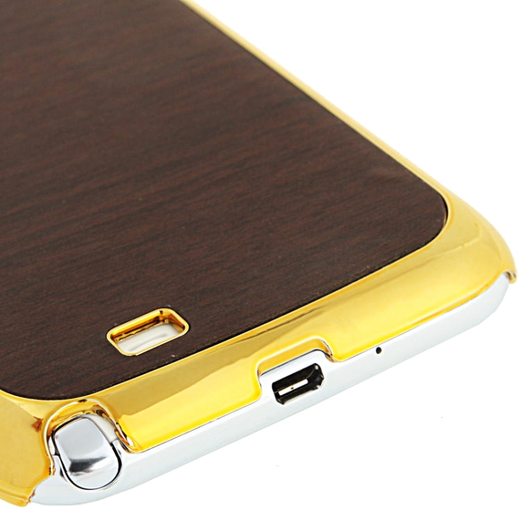 Wood Texture Plating Plastic Case for Galaxy Note II / N7100