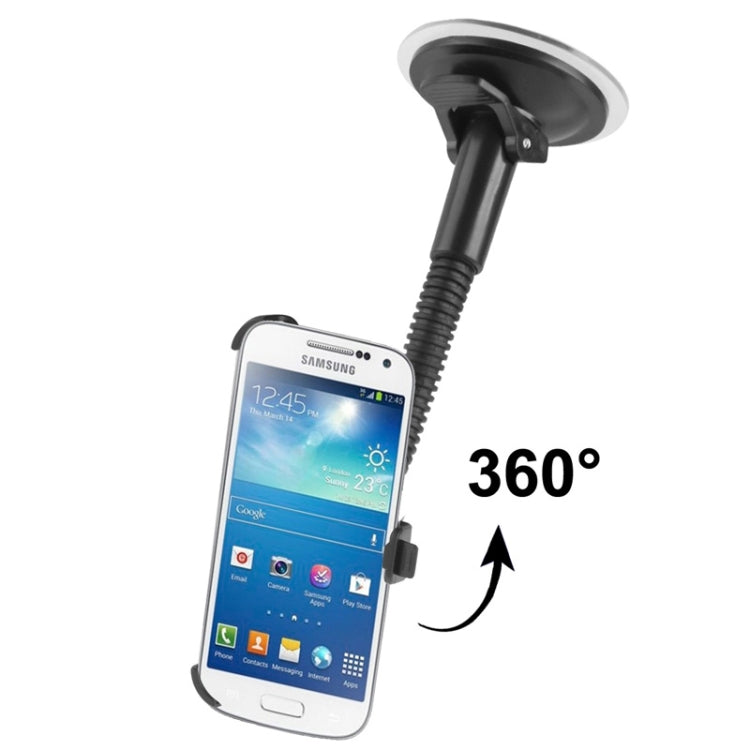 Suction Cup Car Holder, Support 360 Degree Rotation, For Galaxy S IV mini / i9190(Black)