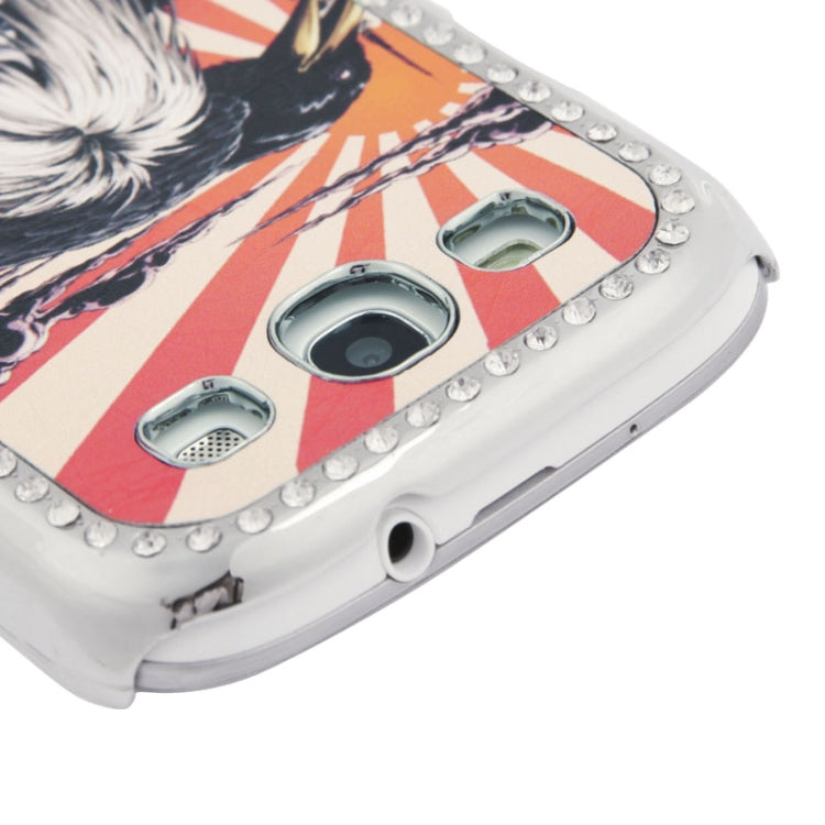 Crow Comic Pattern Diamond Plating Skinning Plastic Case for Galaxy S III / i9300