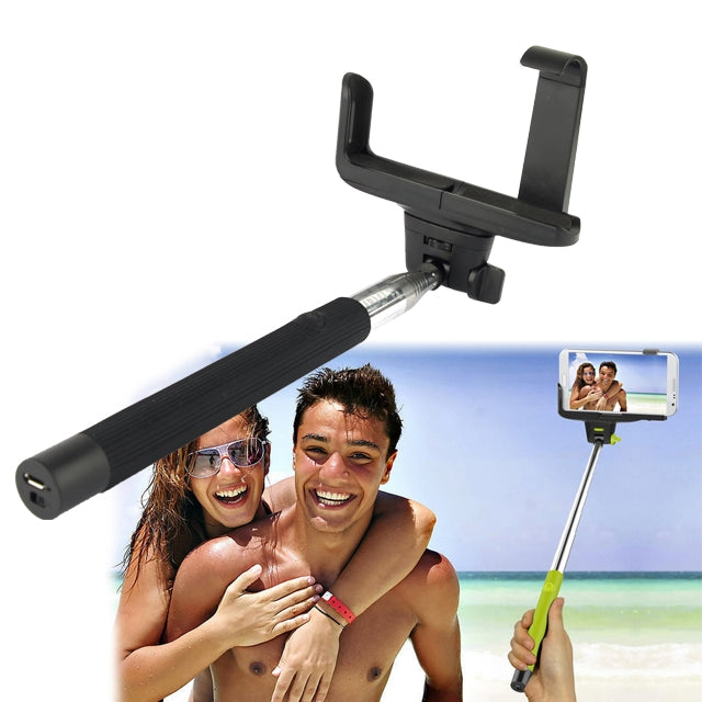 Extendable Bluetooth Hand Held Monopod / Adjustable Handheld Selfie Monopod for Android Mobile Phone, Support System: up to Android 3.0(Black)