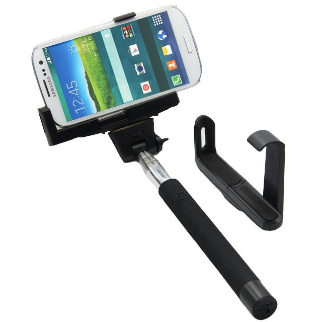 Extendable Bluetooth Hand Held Monopod / Adjustable Handheld Selfie Monopod for Android Mobile Phone, Support System: up to Android 3.0(Black)