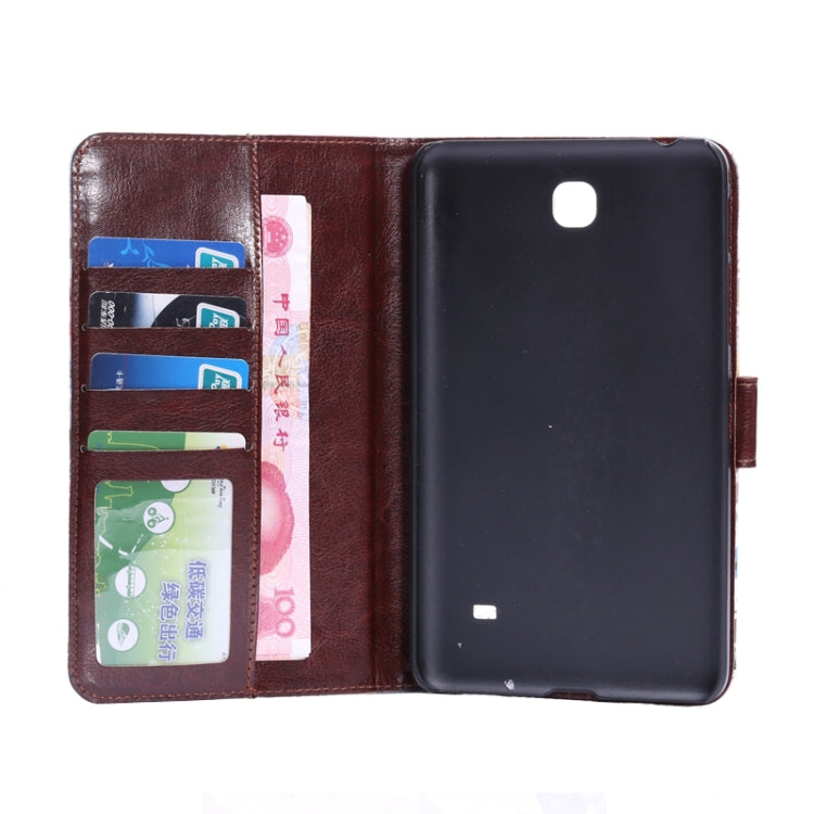 Denim Texture Leather Case with Credit Card Slots & Holder for Galaxy Tab 4 7.0 / SM-T230(Baby Blue)