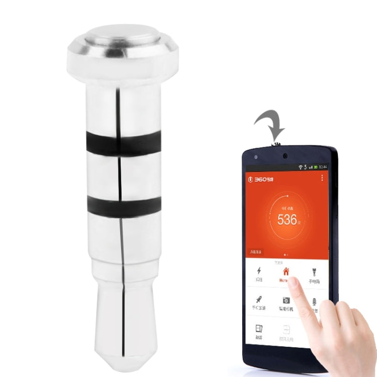 360 Smart Key Quick Button Smart Phone Dustproof Plug for Android Cell Phone 3.5mm Headphone Dust Plug(Silver)
