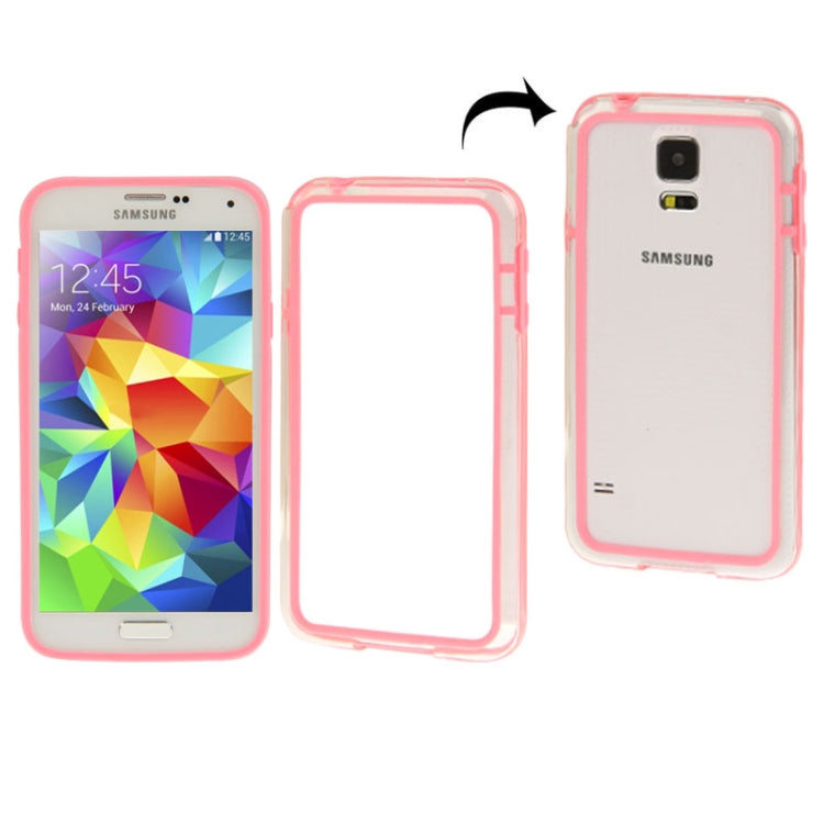 Transparent Plastic + TPU Bumper Frame for Galaxy S5 / G900
