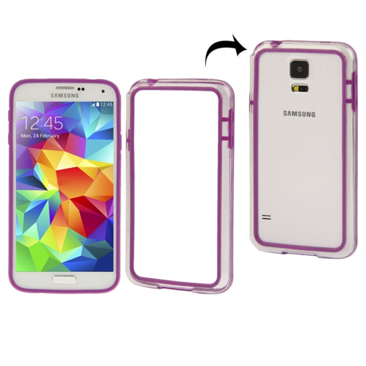 Transparent Plastic + TPU Bumper Frame for Galaxy S5 / G900