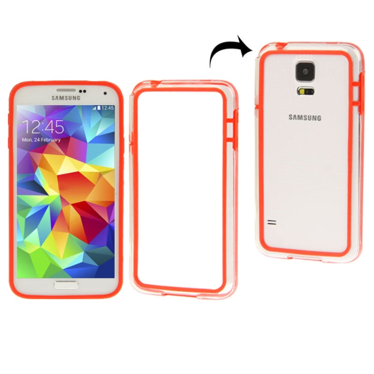 Transparent Plastic + TPU Bumper Frame for Galaxy S5 / G900