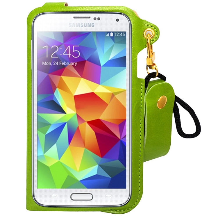 Crazy Horse Texture Touch Screen Vertical Style Universal Case with Lanyard & Earphone Winder for Galaxy S5 & G900