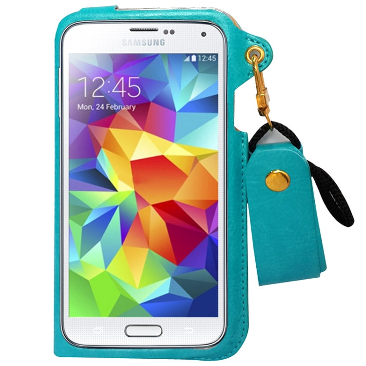 Crazy Horse Texture Touch Screen Vertical Style Universal Case with Lanyard & Earphone Winder for Galaxy S5 & G900