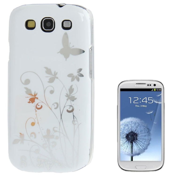 Butterfly Pattern Smooth Surface Plastic Case for Galaxy SIII / i9300