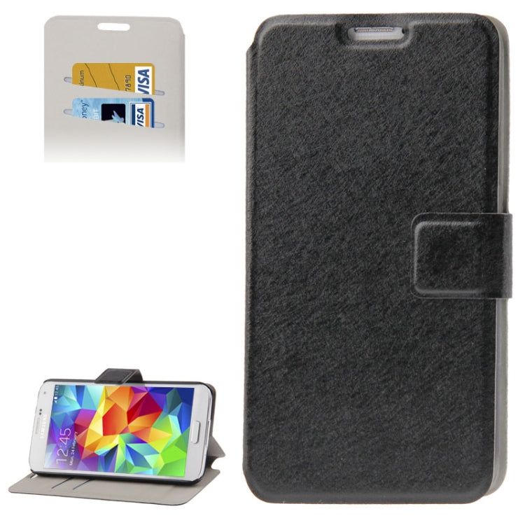 Hairline Texture Flip Leather Case with Card Slots & Holder for Galaxy S5 / G900