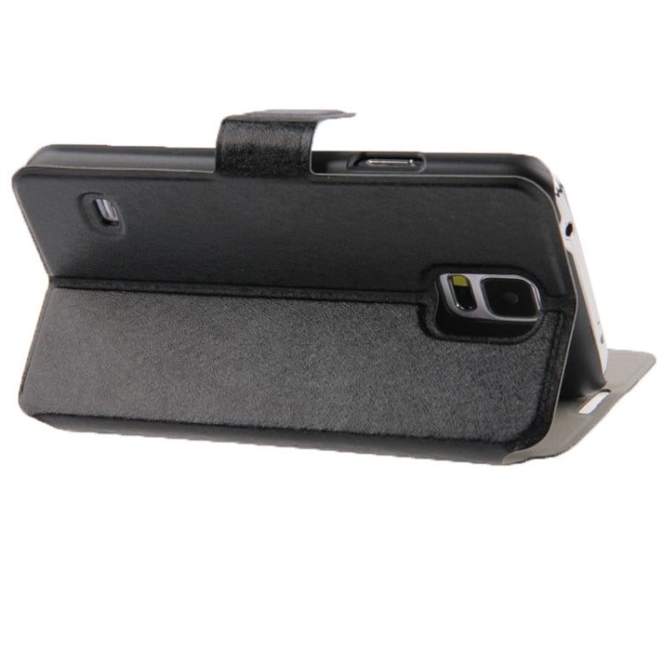 Hairline Texture Flip Leather Case with Card Slots & Holder for Galaxy S5 / G900