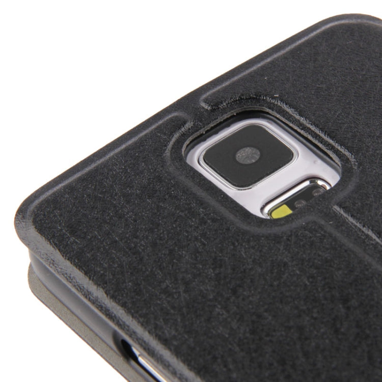 Hairline Texture Flip Leather Case with Card Slots & Holder for Galaxy S5 / G900