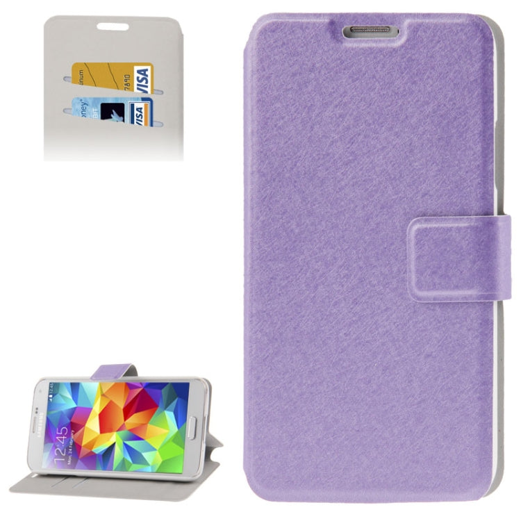 Hairline Texture Flip Leather Case with Card Slots & Holder for Galaxy S5 / G900