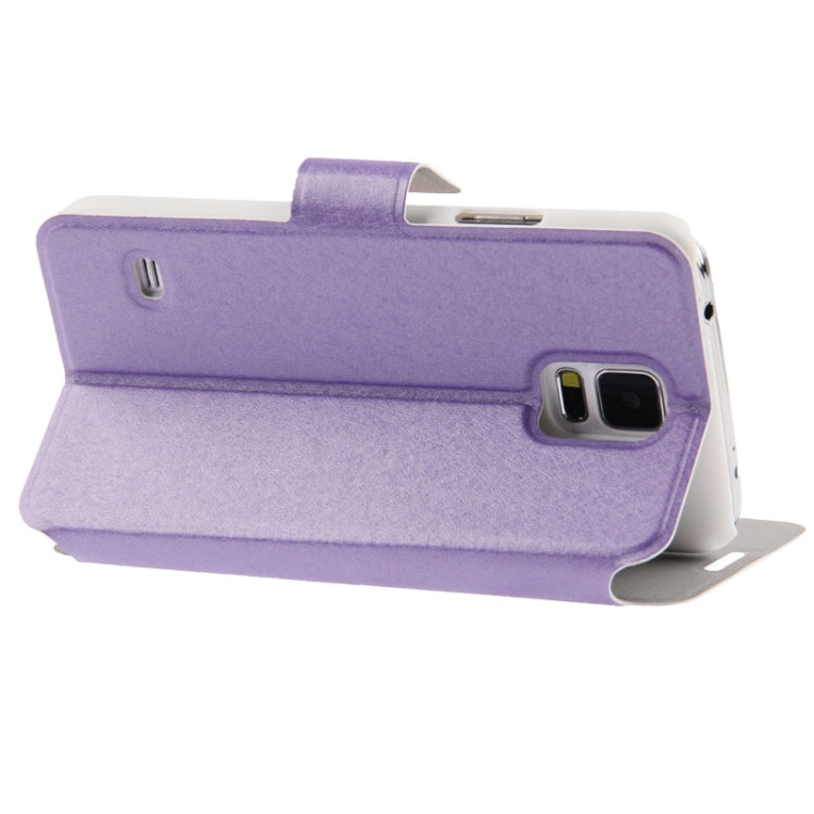 Hairline Texture Flip Leather Case with Card Slots & Holder for Galaxy S5 / G900