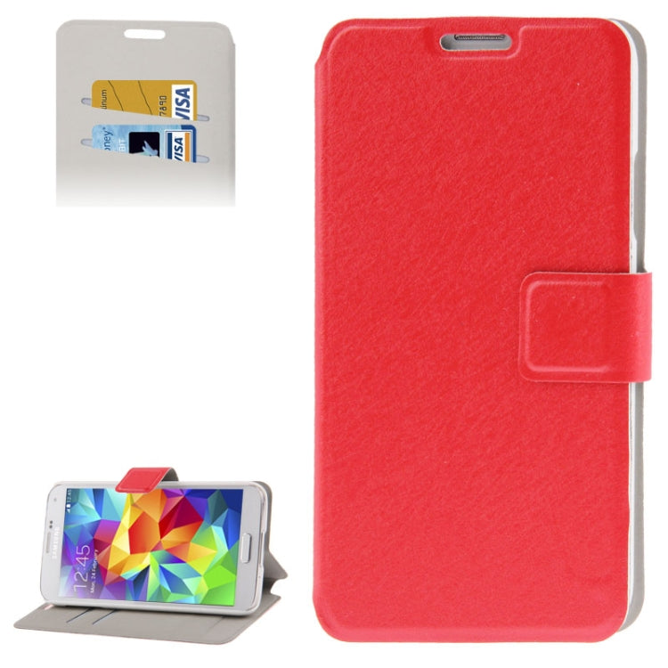 Hairline Texture Flip Leather Case with Card Slots & Holder for Galaxy S5 / G900